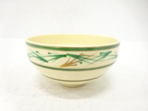 作家物　金彩色絵　松葉　茶碗